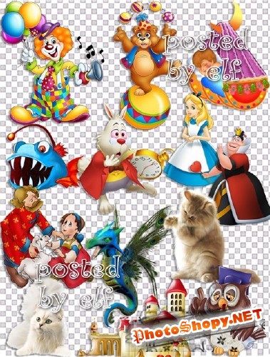 Детский клипарт в png - Герои из сказки