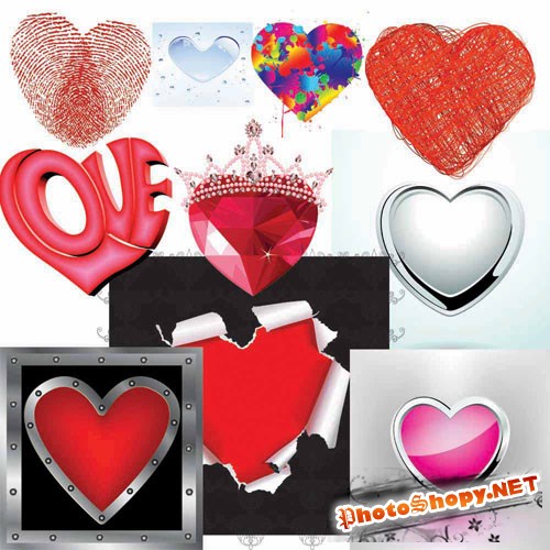 Hearts PSD Template