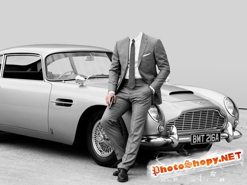 Шаблон для фотошопа  - Агент 007