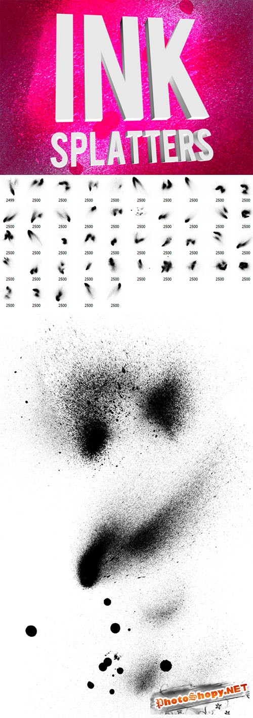 Ink Splatters Photoshop Brushes