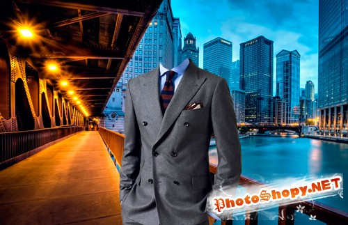 Шаблон для фотошопа  - Прогулка по Чикаго