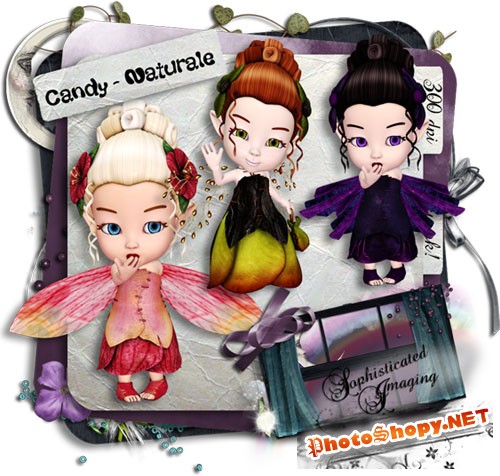 Сказочный набор с феями для скрапбукинга - Candy Naturale
