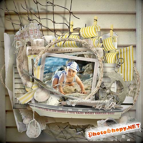 Морской набор для скрапбукинга - На берегу моря 