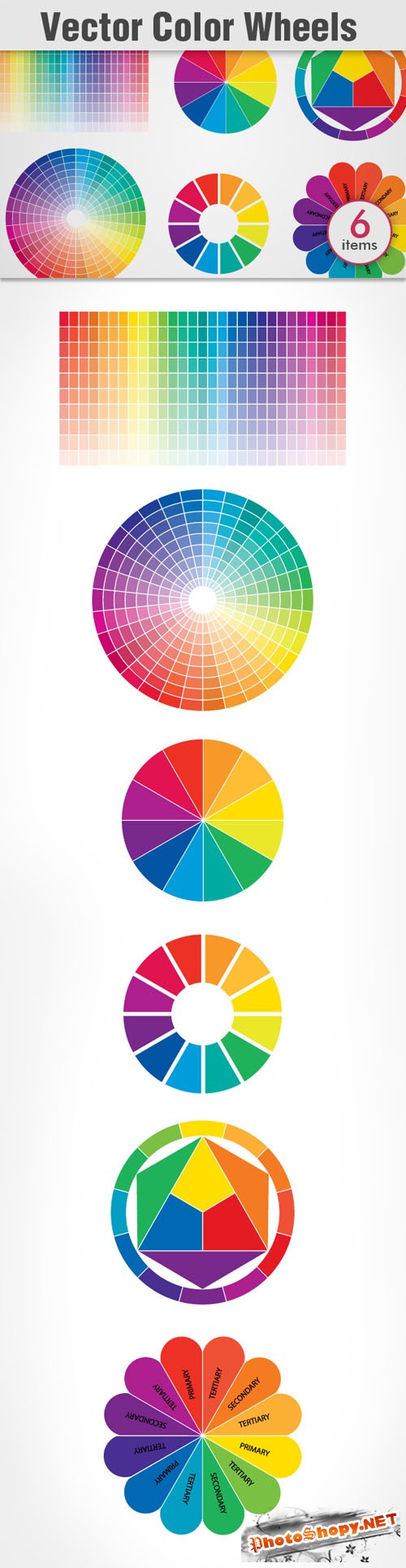 Designtnt - Color Wheel Vector Set
