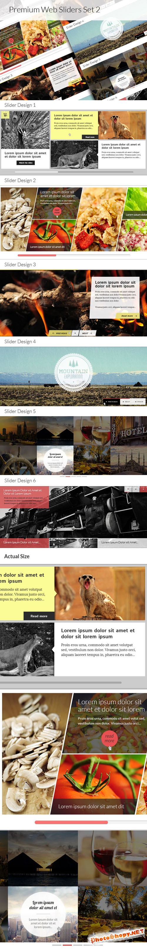 Designtnt - Premium Web Sliders Set 2