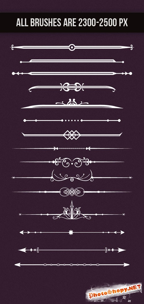 Designtnt - Dividers Brush and Vector Set 1