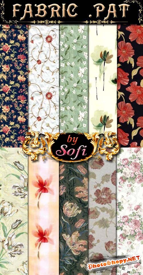 Floral Fabric Photoshop Patterns