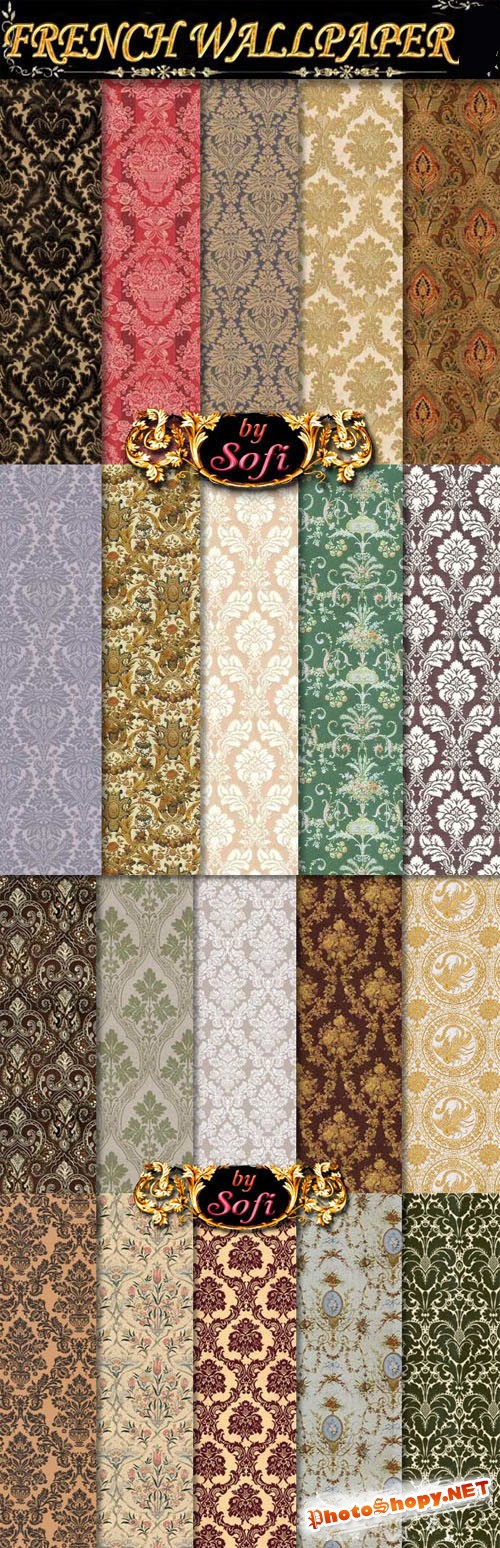 French Wallpaper Photoshop Patterns