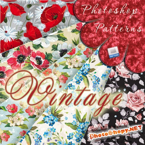 Vintage Floral Photoshop Patterns