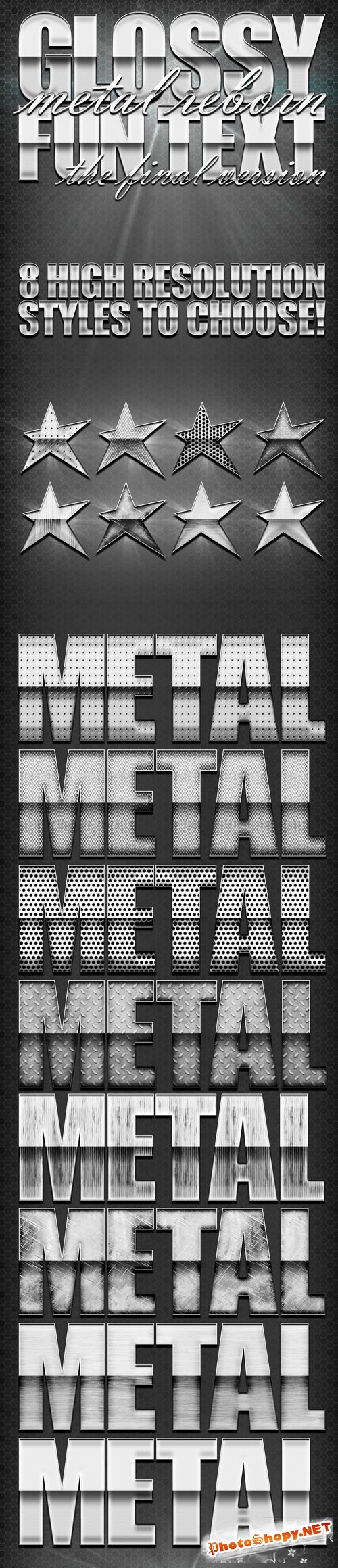 Genuine Glossy Metal Photoshop Styles