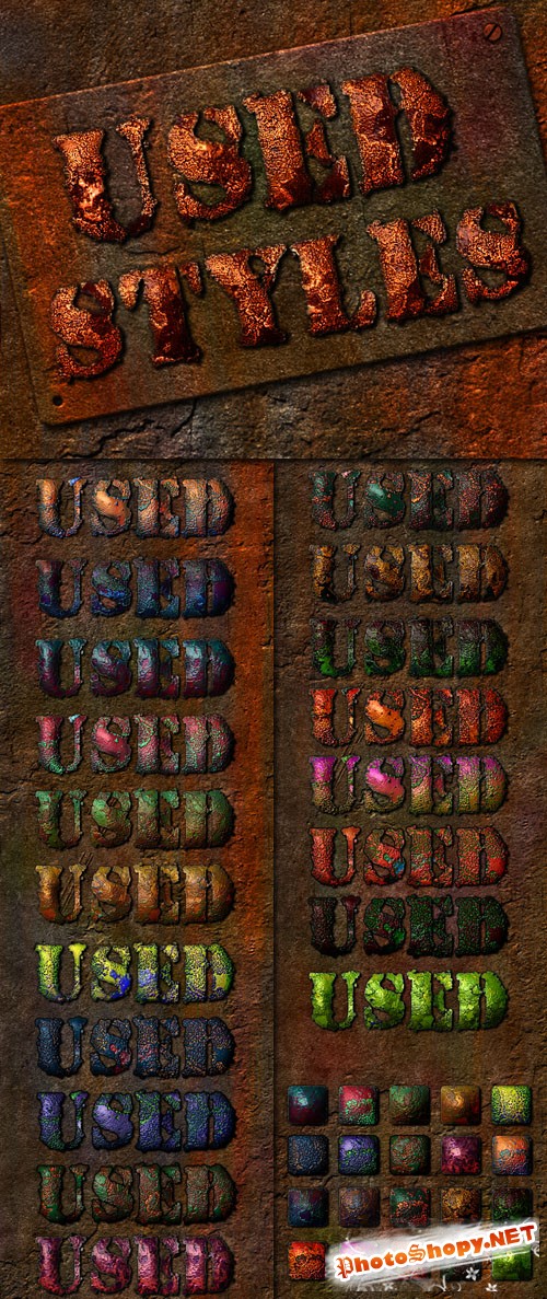 Used Photoshop Styles