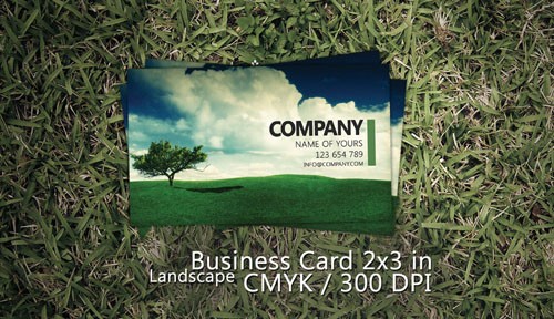 Landscape Business Card PSD Template