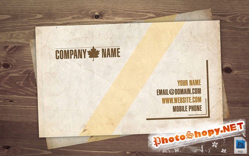 Old Business Card PSD Template REUPLOAD