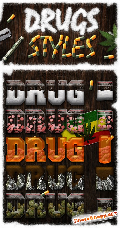 Drugs Photoshop Styles