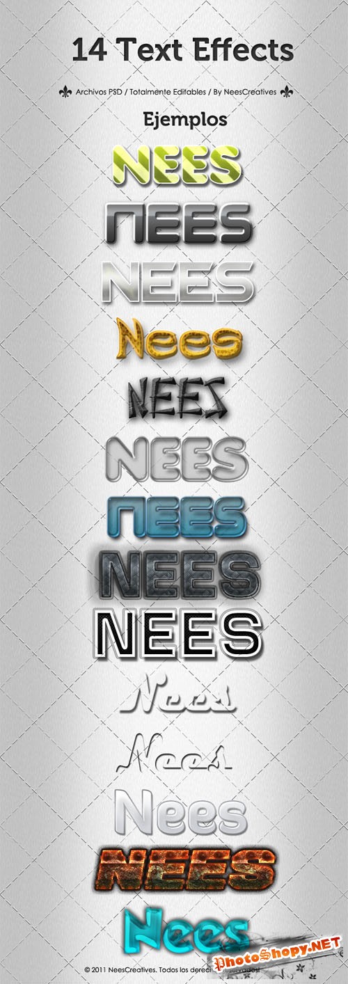 14 Premium Text Effects Photoshop Styles
