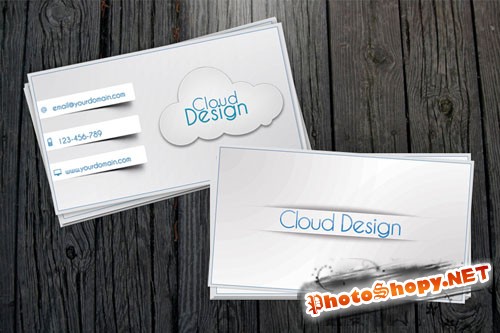 White Business Card PSD Template