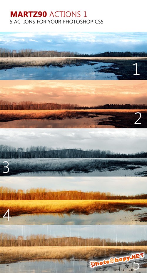 5 Premium Photoshop Actions