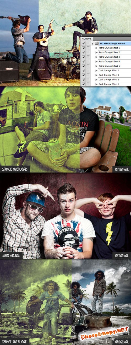 WeGraphics - 25 Grunge Photoshop Actions