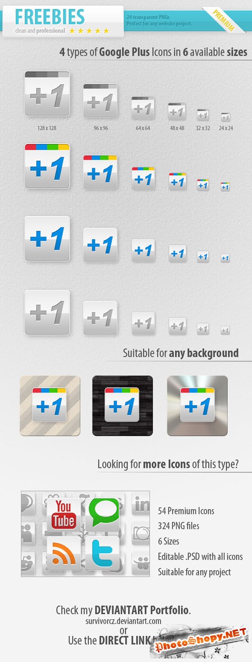 Google Plus PNG Icons
