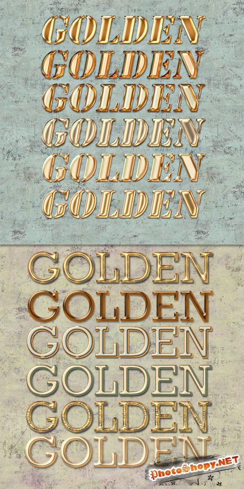 12 Golden Photoshop Styles