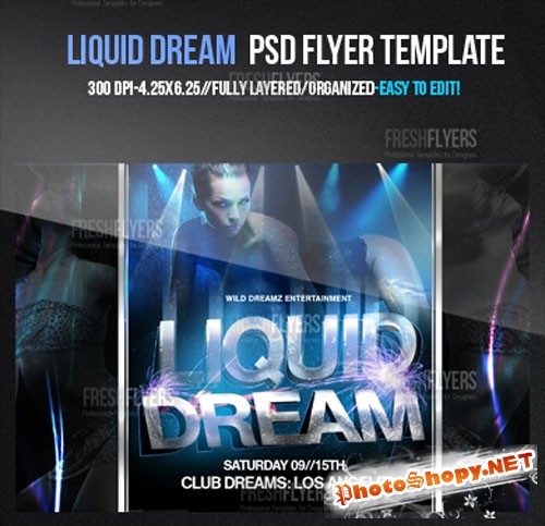 Liquid Dream Party Flyer/Poster PSD Template