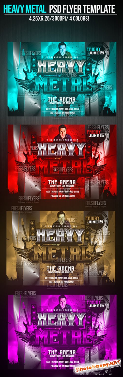 Heavy Metal Flyer/Poster PSD Template