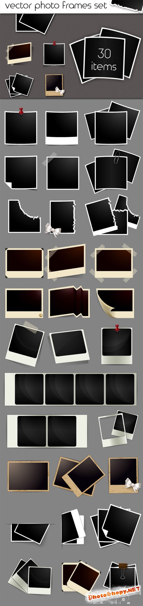 Designtnt - Vector Photo Frames Set 1