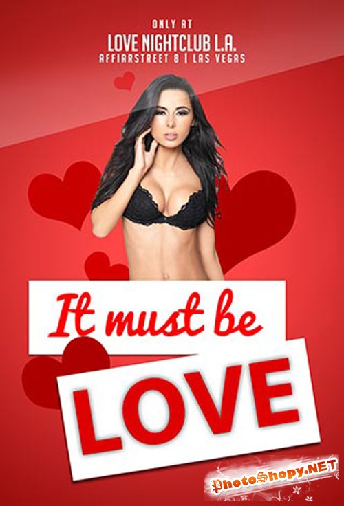 Valentines Day Party Flyer/Poster PSD Template