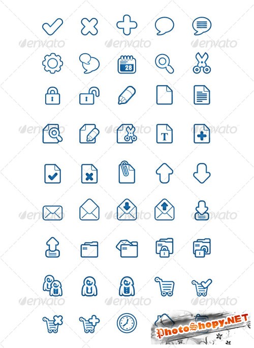 GraphicRiver - BlueSakura 45 Icon for your project 79037