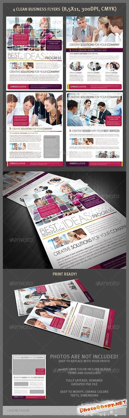 GraphicRiver - 4 Clean Business Flyers 2084269