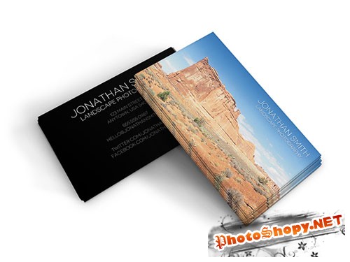 Landscape Photography Business Card PSD Template