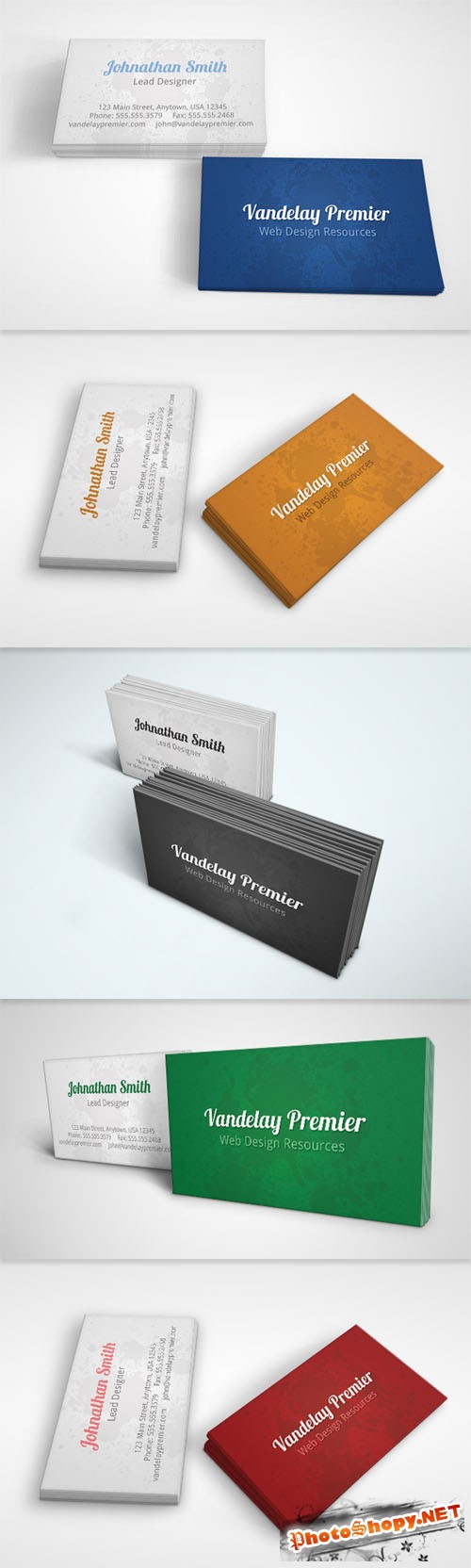 Subtle Splatter Business Card PSD Template