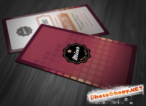 Stylish Vertical Business Card PSD Template