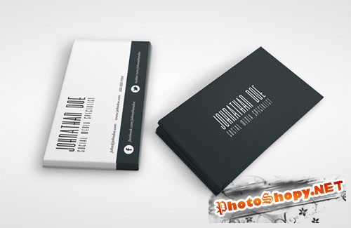 Social Media Business Card PSD Template