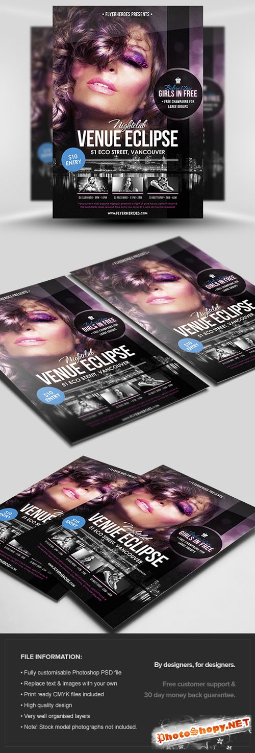 Venue Eclipse Flyer/Poster PSD Template