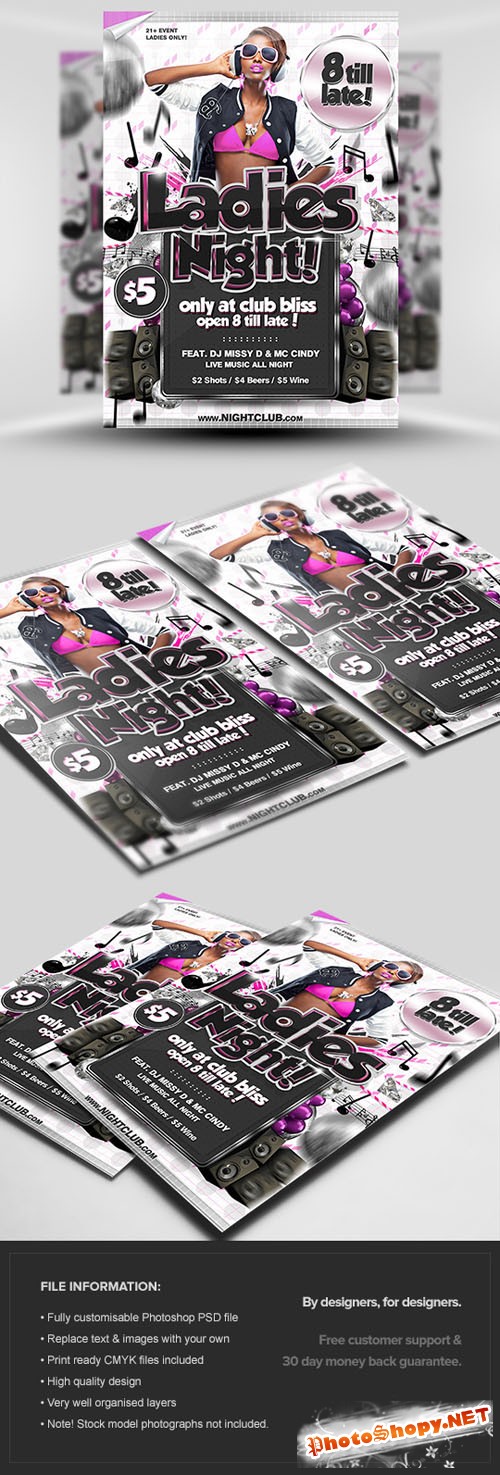 Ladies Night Flyer/Poster PSD Template