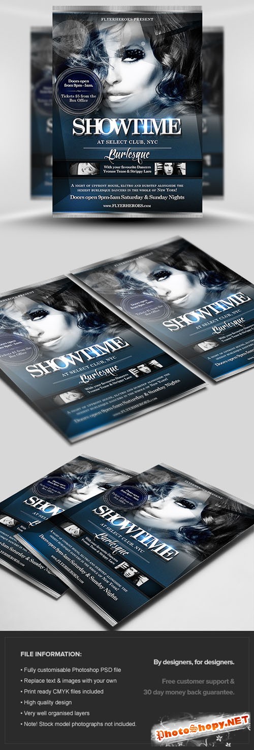 Showtime Flyer/Poster PSD Template