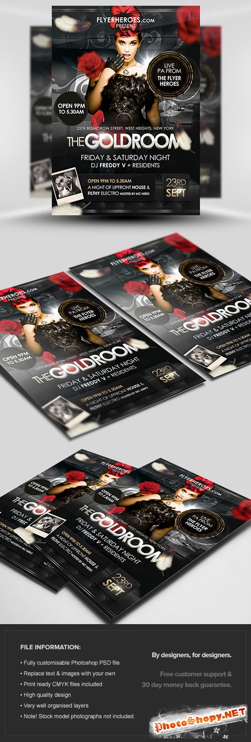 The Goldroom Flyer/Poster PSD Template