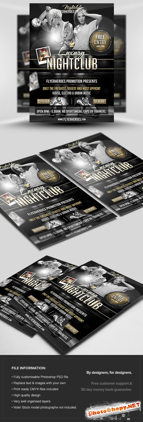 Luxury Nightclub Flyer/Poster PSD Template