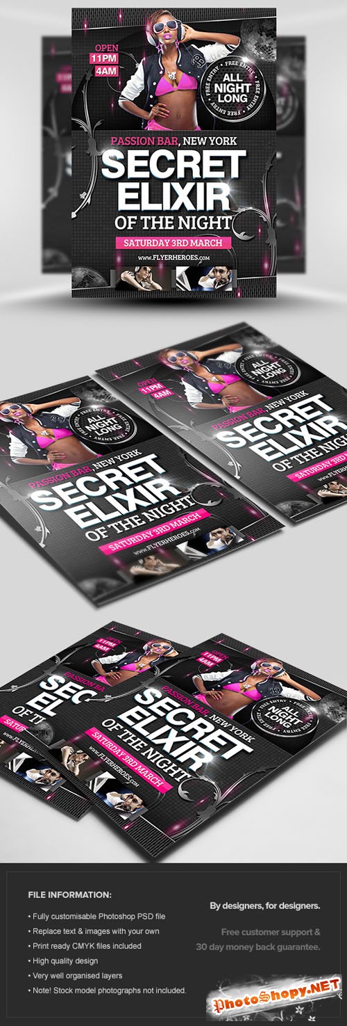 Secret Elixr Flyer/Poster PSD Template