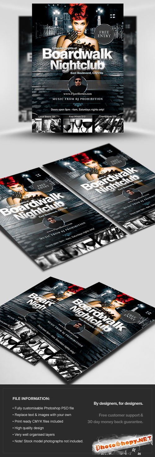 Boardwalk Flyer/Poster PSD Template