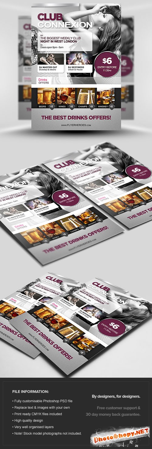 Club Connexion Flyer/Poster PSD Template