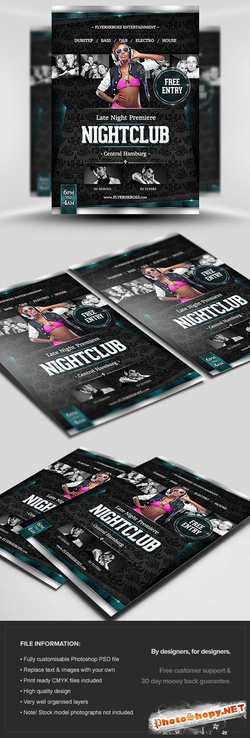Late Night Premiere Flyer/Poster PSD Template