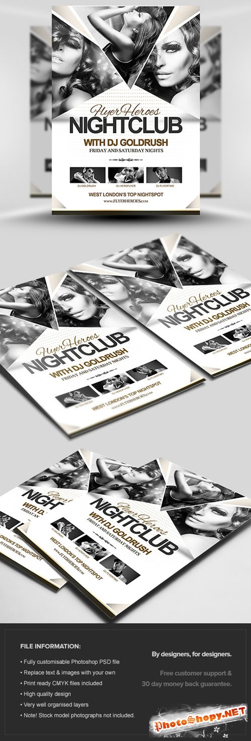 FH Nightclub Flyer/Poster PSD Template