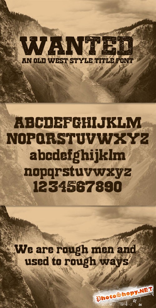 WeGraphics - Wanted - A Old West Style Title Font