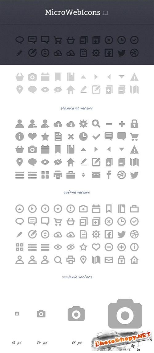 WeGraphics - MicroWebIcons 1.2 - Retina Ready