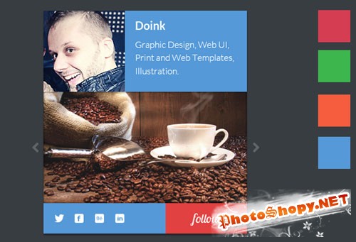 Flat Portfolio Widgets PSD Template