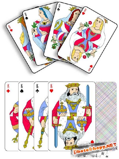 Карты игральные классические - векторный сток