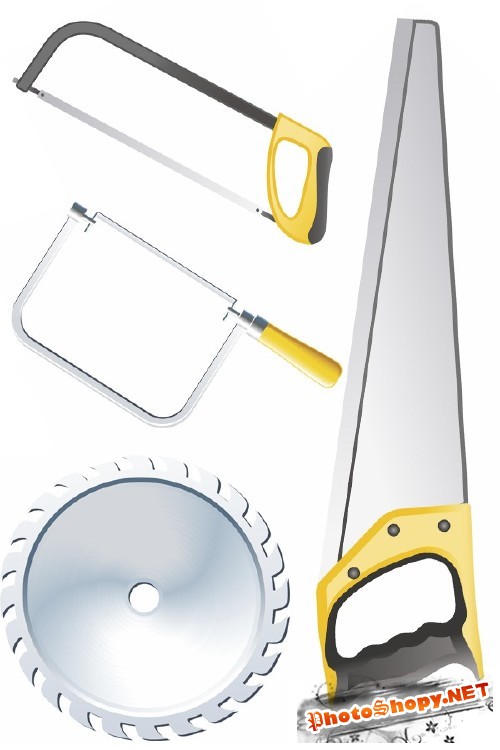Инструмент: пила, ножовка, лобзик (векторный сток)