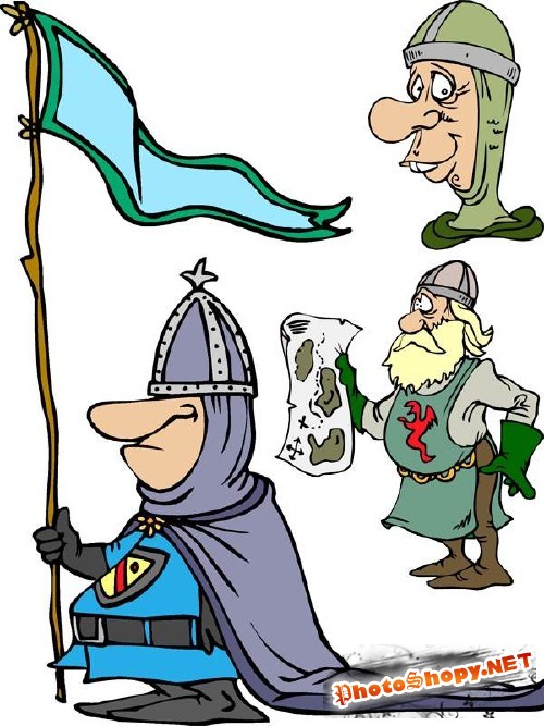 Средневековые рыцари - векторный сток